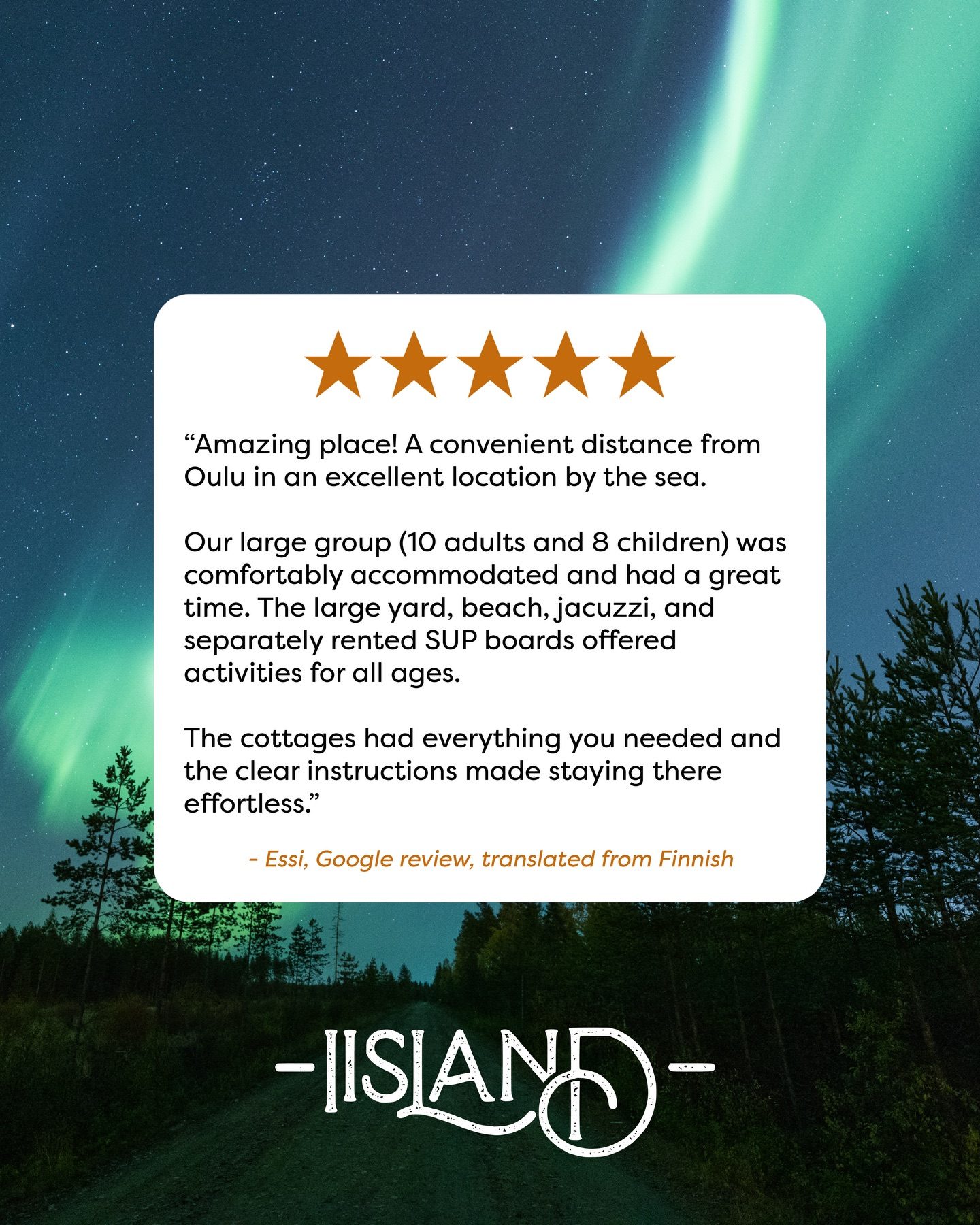 We’re glad you enjoyed your stay! Thank you for choosing Iisland 🥰